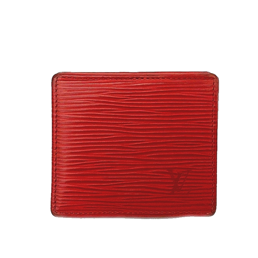 Louis Vuitton Epi Porte Monnaie Boite Red Leather Coin Purse Wallet Rare!